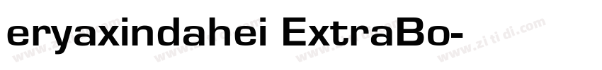 eryaxindahei ExtraBo字体转换